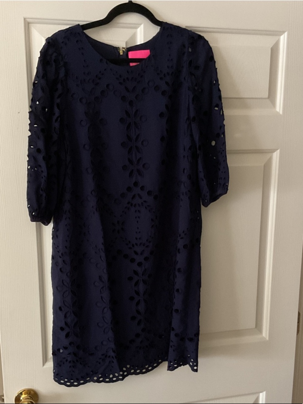 Lilly Pulitzer Navy Eyelet Shift